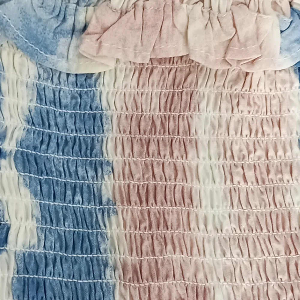 Ocean Drive  strapless sg cotton candy smock dress size S TD blue pink - Picture 8 of 8